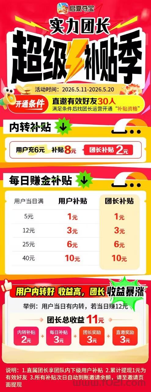 4.jpg 启夏夺宝支持安卓苹果,双重补贴,收益翻一倍 每天白嫖几十