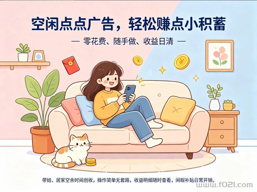 首码趣享零撸看页面广告天天有进账稳得一批
