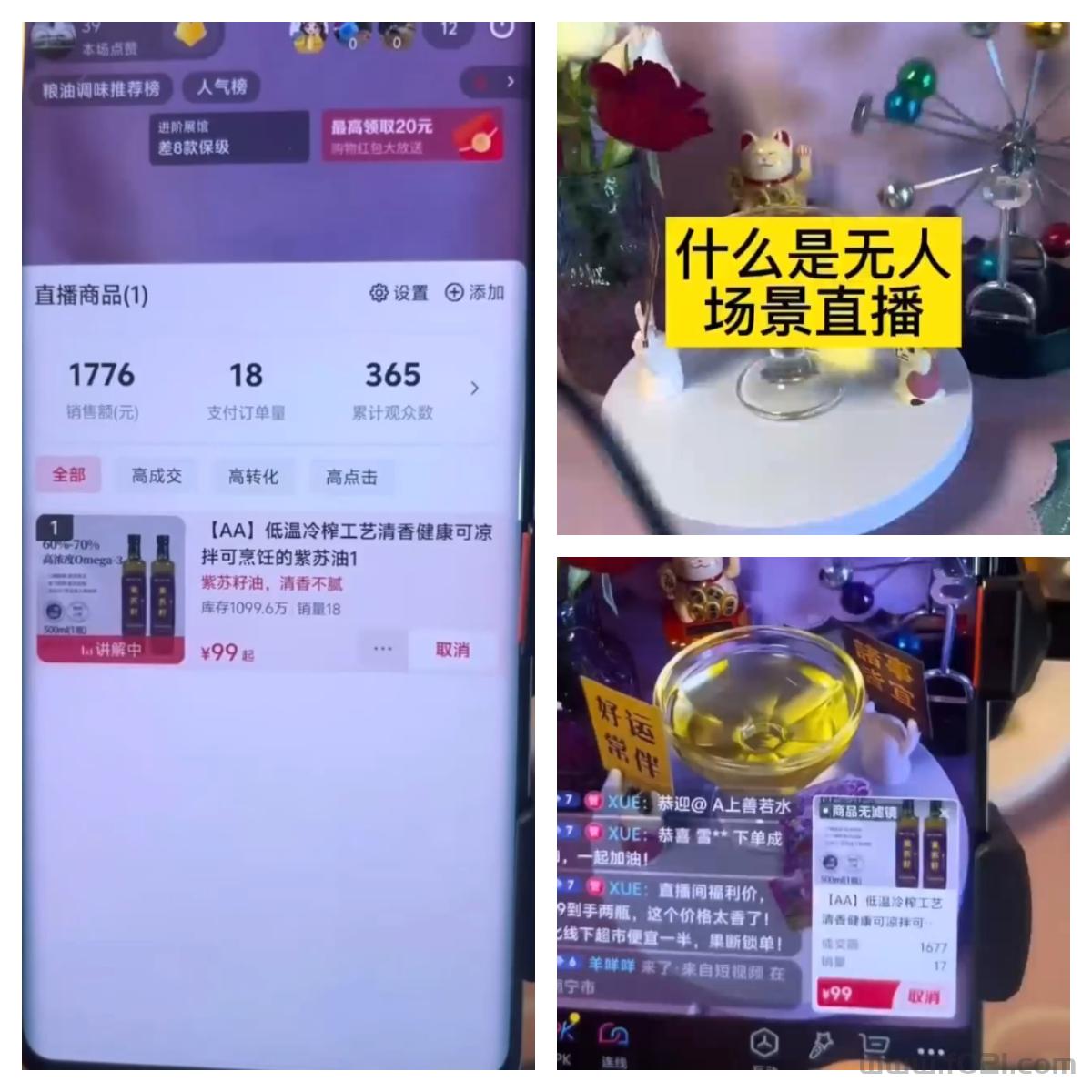 无人场景直播01.jpg 【无人场景】不用露脸不说话,每天都在爆单,可多号搞!
